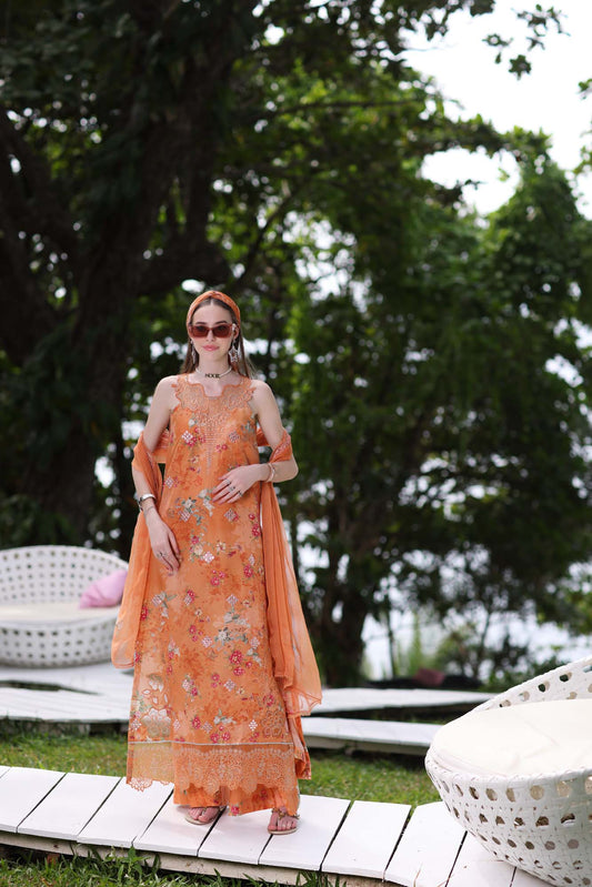 Noor by Saadia Asad | Luxe Printkari | D4-A - Luxury Dress - available at Maria Faisal in UK and USA.