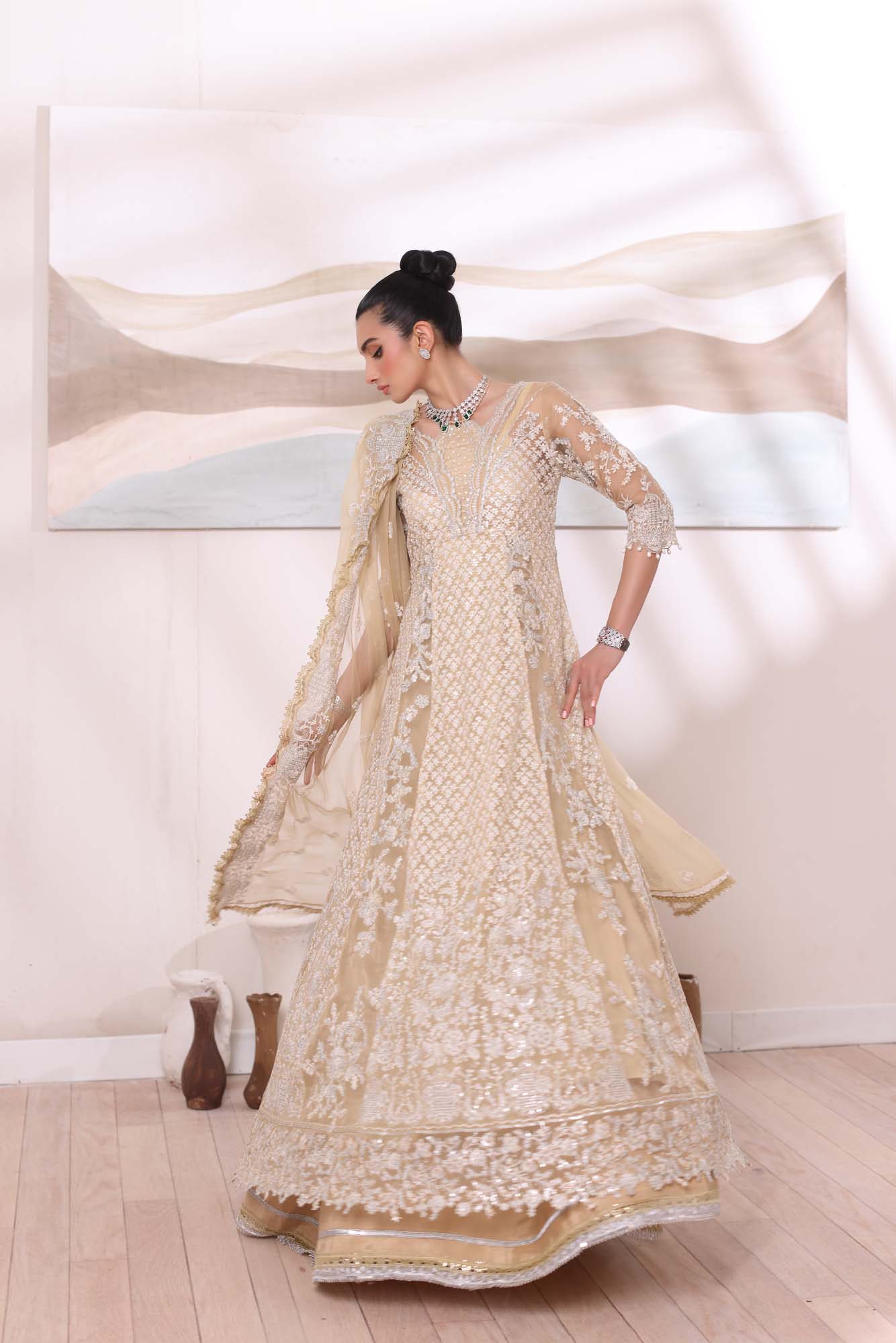 Noor by Saadia Asad | Noor Chiffon De Luxe | D1 - Wedding Dress - Maria Faisal