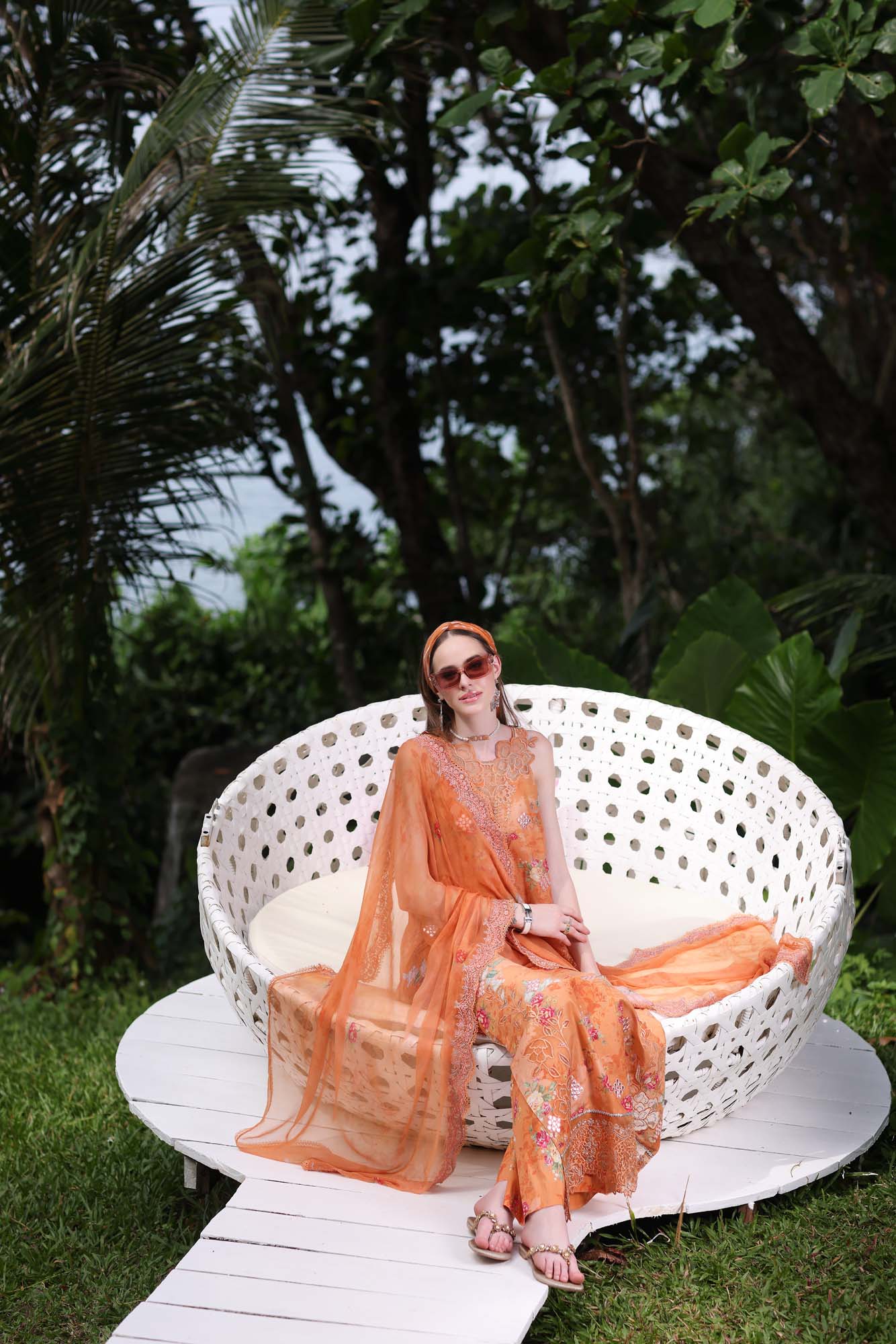 Noor by Saadia Asad | Luxe Printkari | D4-A - Luxury Dress - available at Maria Faisal in UK and USA.