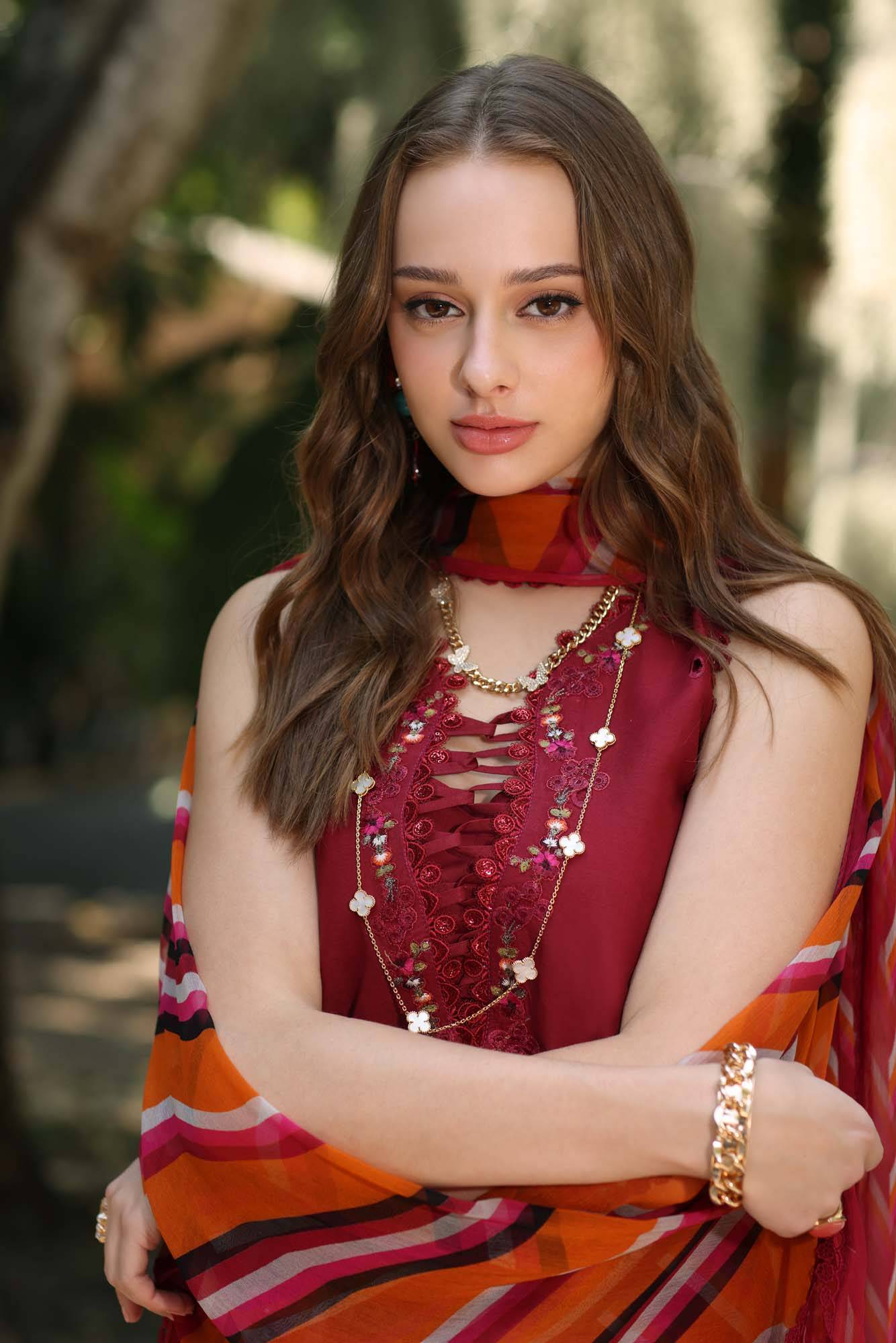 Noor by Saadia Asad | Eid Luxe Printedkari | D3-B by Maria Faisal - Registered Vendor of : Noor by Saadia Asad - type : Ladies Clothes - 100% original wedding dresses