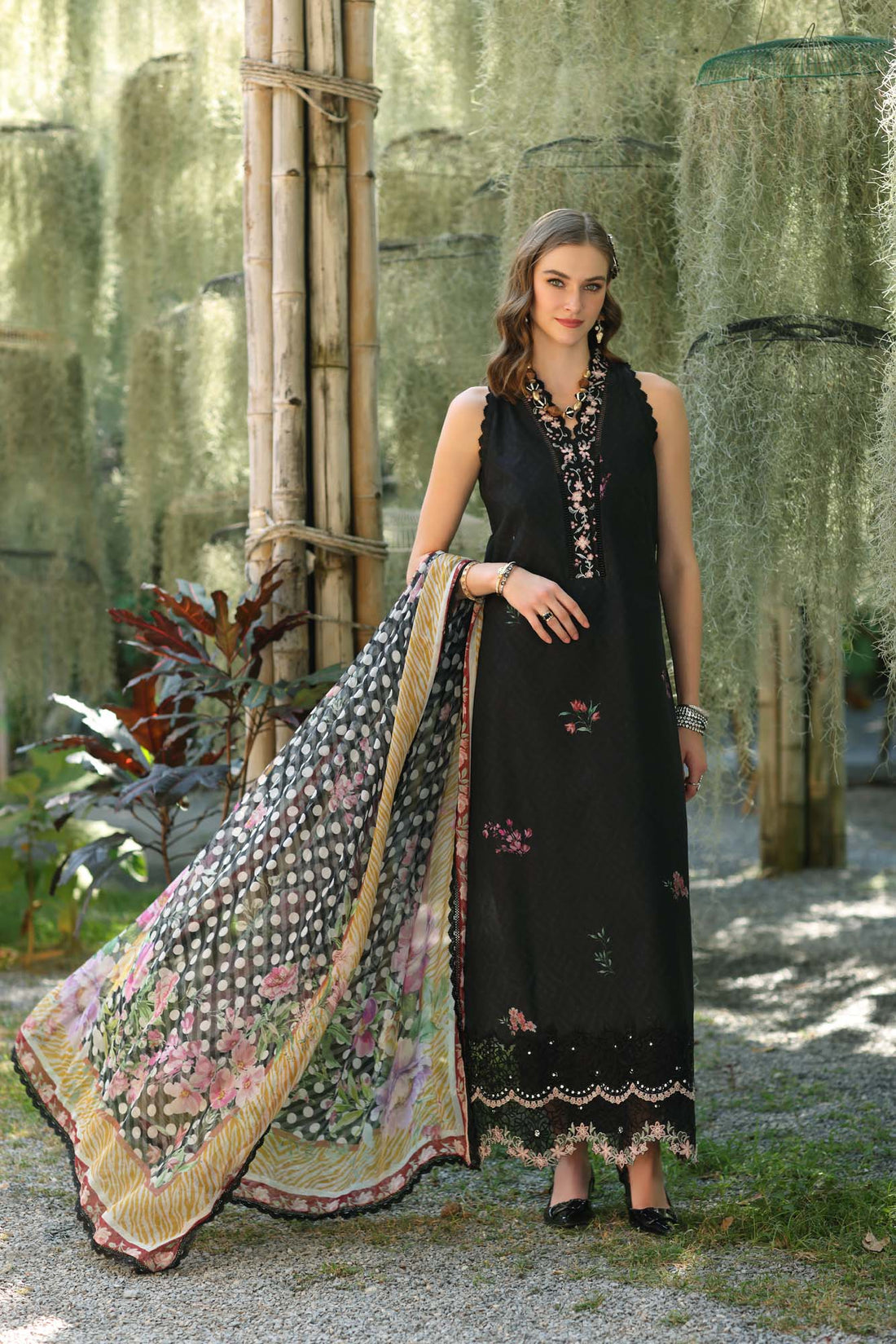 Noor by Saadia Asad | Eid Luxe Printedkari | D10-B - Ladies Clothes - Maria Faisal