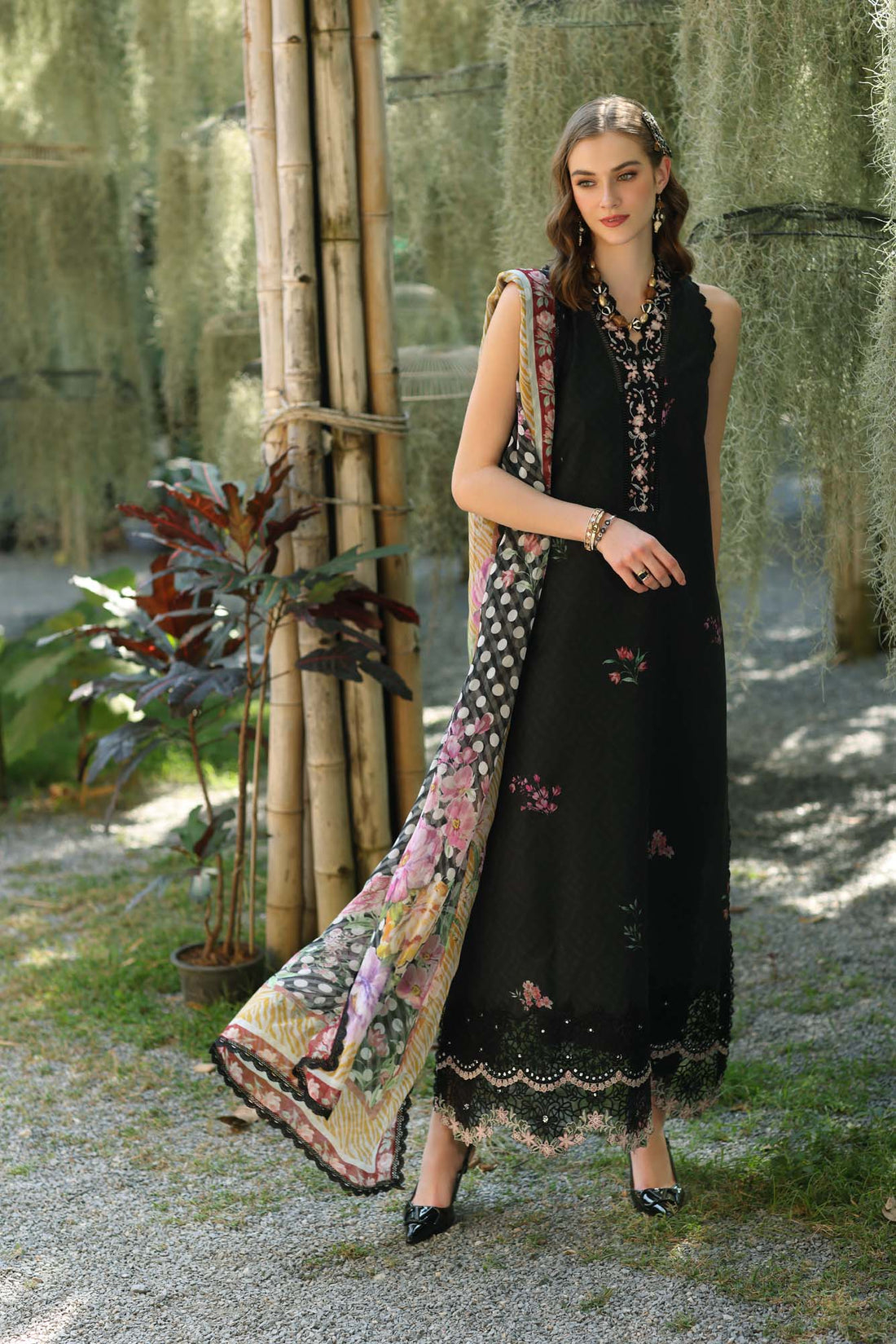 Noor by Saadia Asad | Eid Luxe Printedkari | D10-B - Ladies Clothes - Maria Faisal