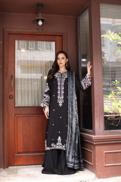 Noor by Saadia Asad | Winter Embroidered Printkhaas 25 | D10- A - Luxury Dress - available at Maria Faisal in UK and USA.