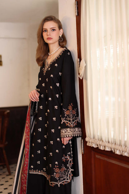 Saadia Asad | Winter Printkhaas 25 | D1 - A - Casual Dress - available at Maria Faisal in UK and USA.