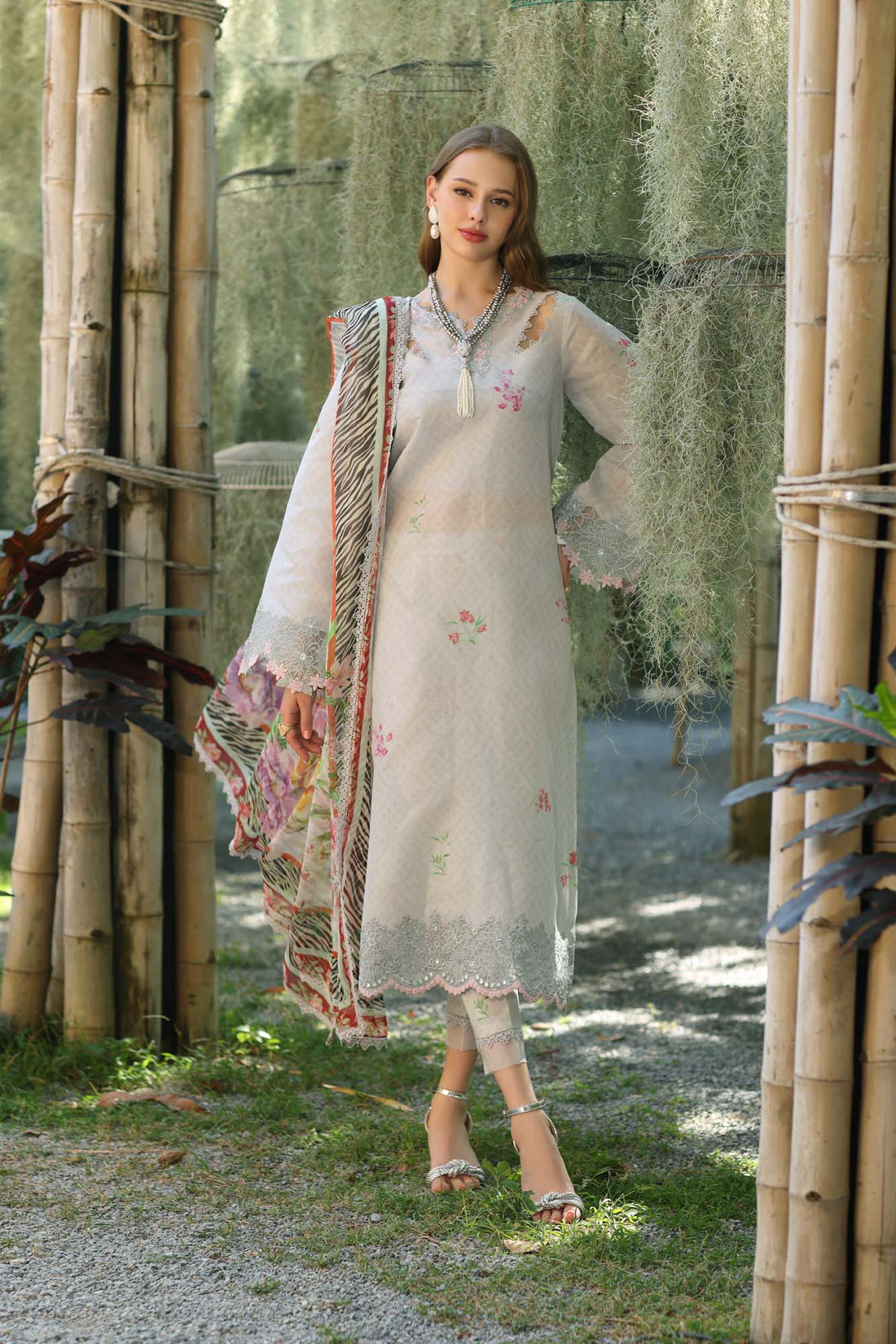 Noor by Saadia Asad | Eid Luxe Printedkari | D10-A - Ladies Clothes - Maria Faisal