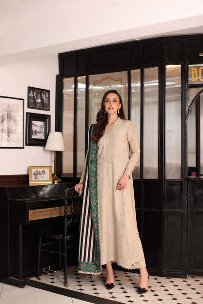 Saadia Asad | Winter Printkhaas 25 | D1 - B - Casual Dress - available at Maria Faisal in UK and USA.