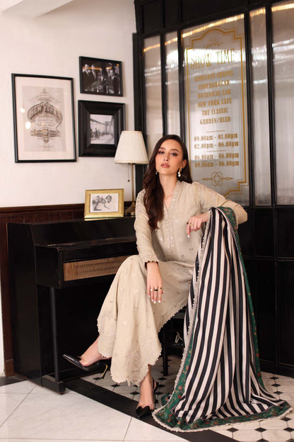 Saadia Asad | Winter Printkhaas 25 | D1 - B - Casual Dress - available at Maria Faisal in UK and USA.