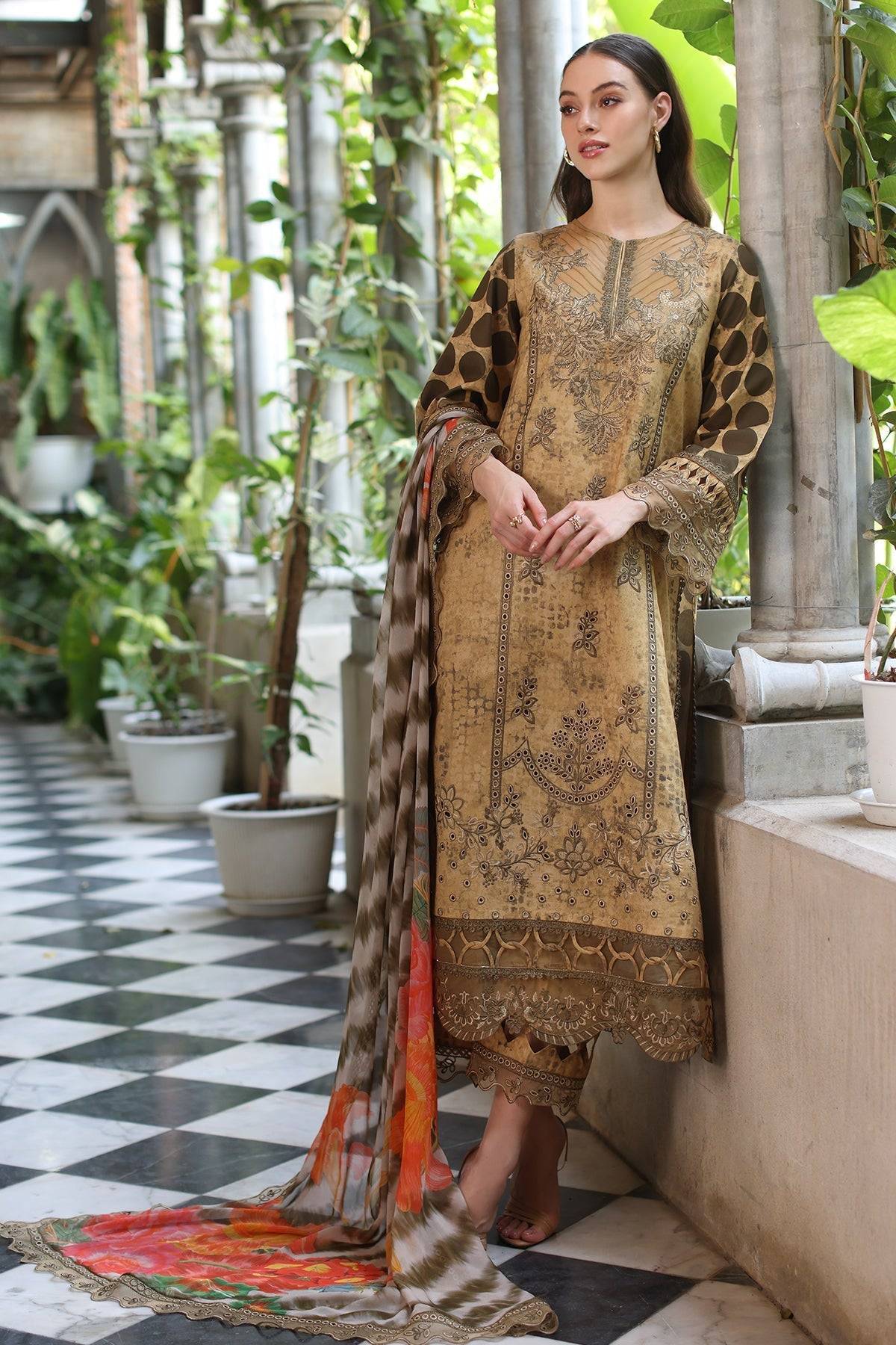 Charizma | Miraas Lawn |CMR5-05 by Maria Faisal - Registered Vendor of : Charizma - type : Ladies Clothes - 100% original wedding dresses