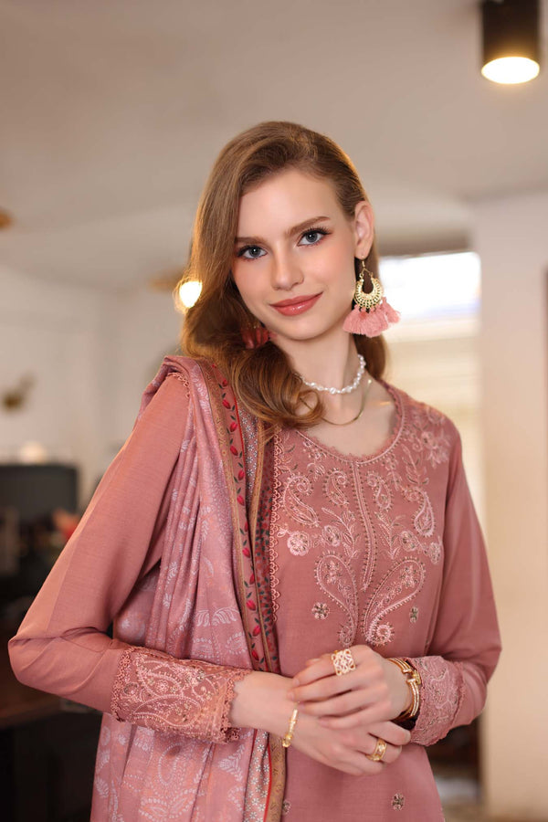 Noor by Saadia Asad | Winter Embroidered Printkhaas 25 | D2 - B - Luxury Dress - available at Maria Faisal in UK and USA.