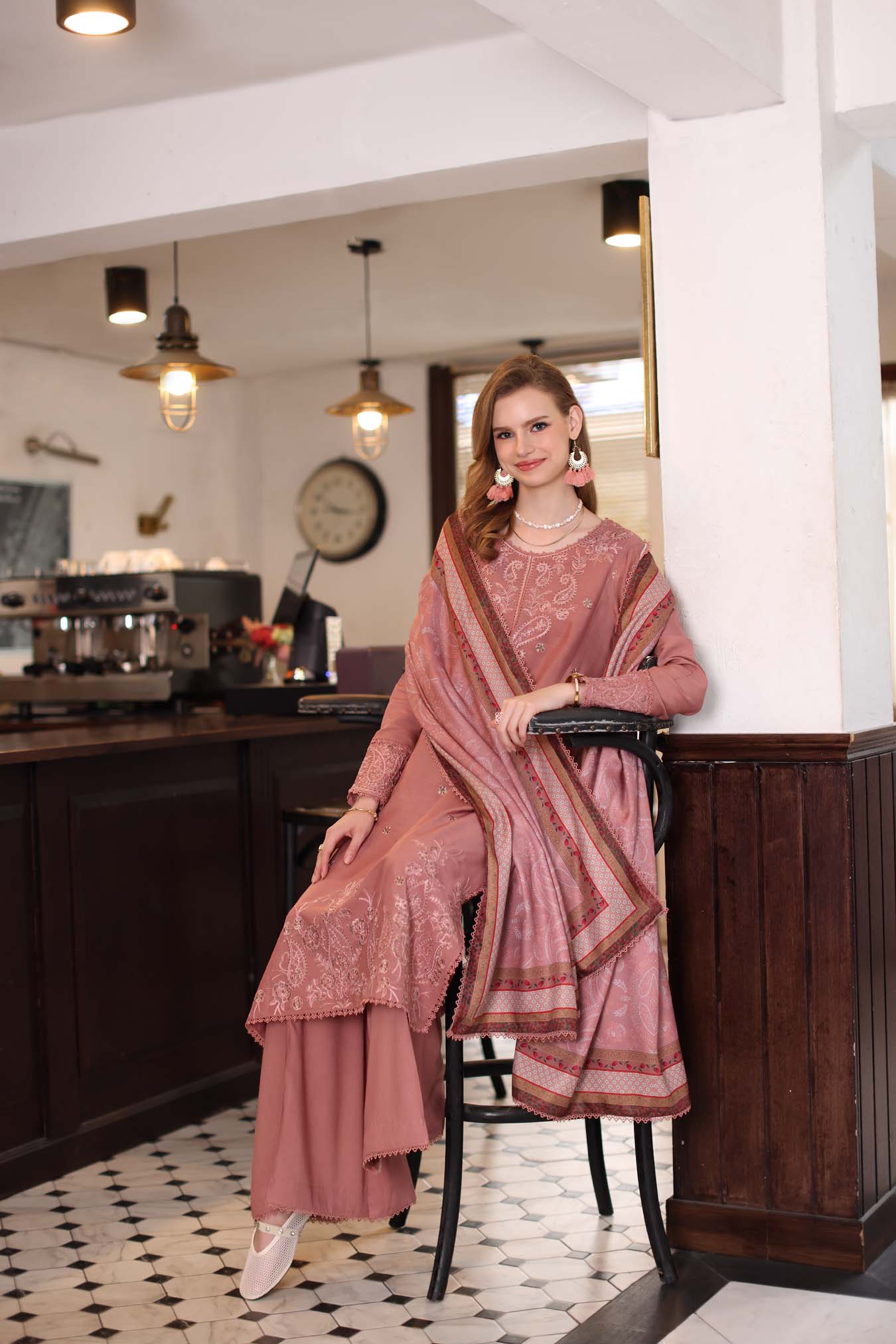 Saadia Asad | Winter Printkhaas 25 | D2 - B - Casual Dress - available at Maria Faisal in UK and USA.