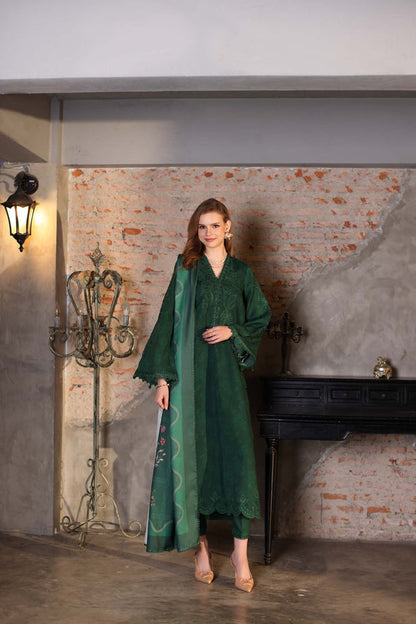 Noor by Saadia Asad | Winter Embroidered Printkhaas 25 | D3 - A - Luxury Dress - available at Maria Faisal in UK and USA.