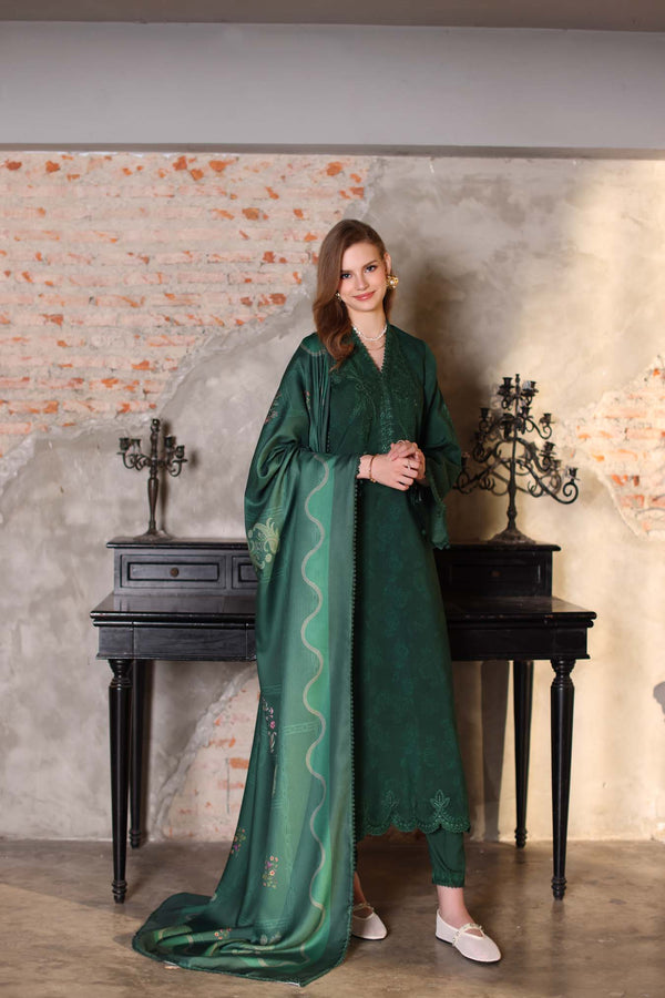 Noor by Saadia Asad | Winter Embroidered Printkhaas 25 | D3 - A - Luxury Dress - available at Maria Faisal in UK and USA.