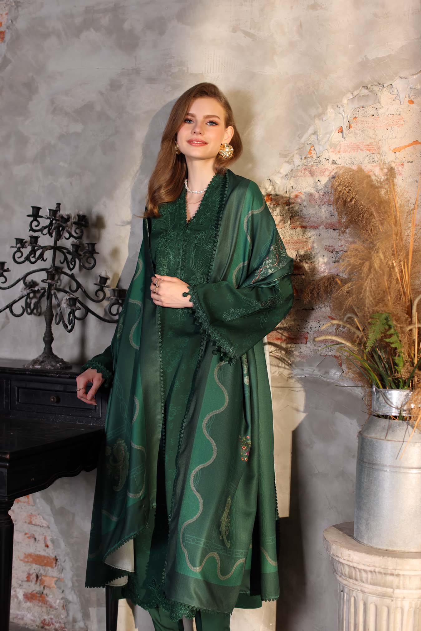 Saadia Asad | Winter Printkhaas 25 | D3 - A - Casual Dress - available at Maria Faisal in UK and USA.