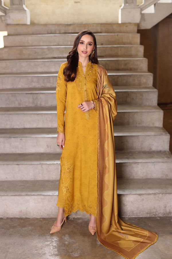 Noor by Saadia Asad | Winter Embroidered Printkhaas 25 | D3 - B - Luxury Dress - available at Maria Faisal in UK and USA.