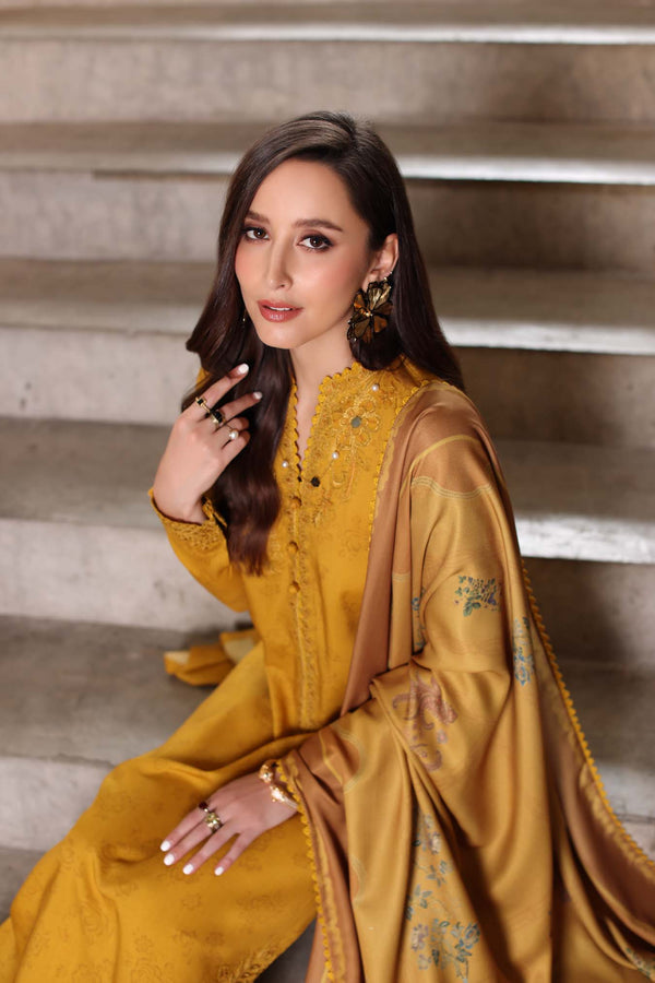 Noor by Saadia Asad | Winter Embroidered Printkhaas 25 | D3 - B - Luxury Dress - available at Maria Faisal in UK and USA.