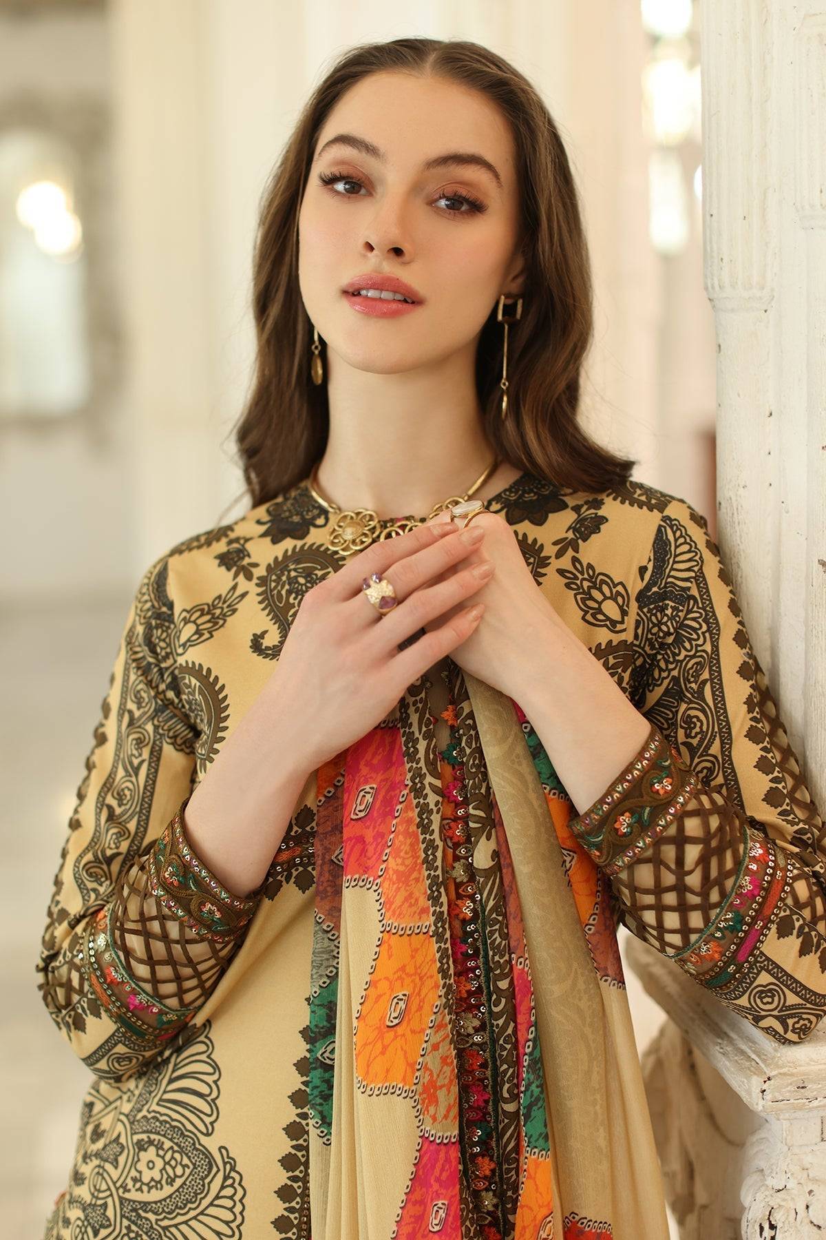 Charizma | Aniq Lawn Collection | AN5-04 by Maria Faisal - Registered Vendor of : Charizma - type : Ladies Clothes - 100% original wedding dresses