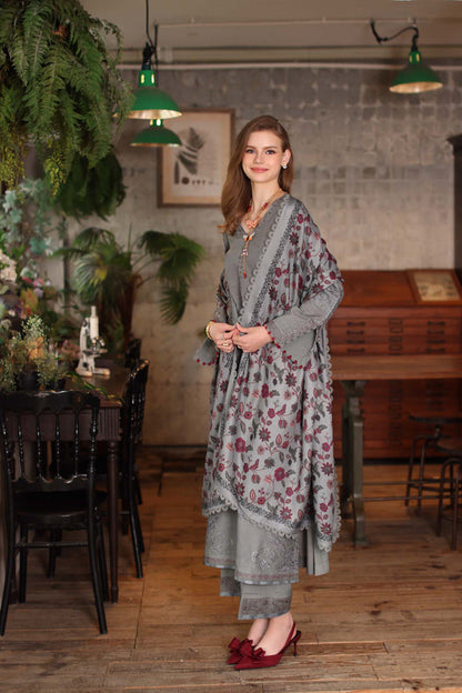 Noor by Saadia Asad | Winter Embroidered Printkhaas 25 | D4 - B - Luxury Dress - available at Maria Faisal in UK and USA.