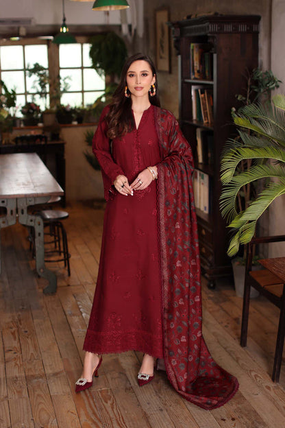 Noor by Saadia Asad | Winter Embroidered Printkhaas 25 | D4 - A - Luxury Dress - available at Maria Faisal in UK and USA.