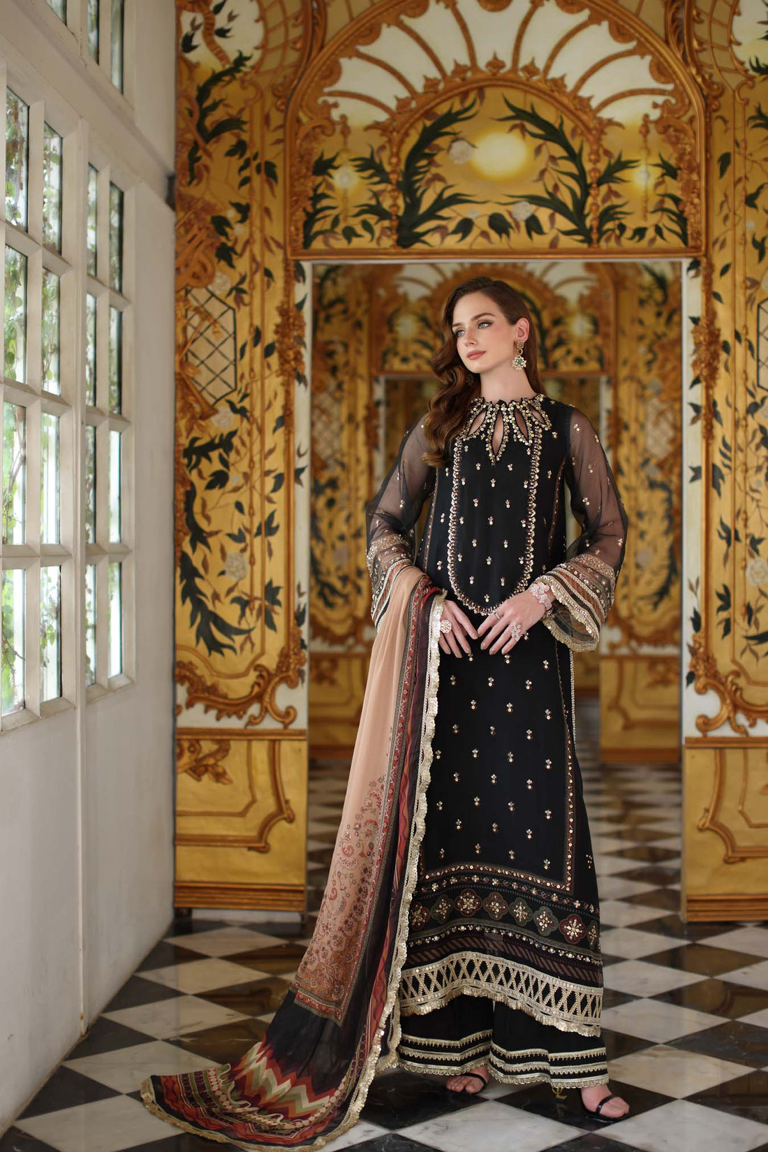 Noor by Saadia Asad | Festive 25 | D1 - Black - Ladies Clothes - Maria Faisal