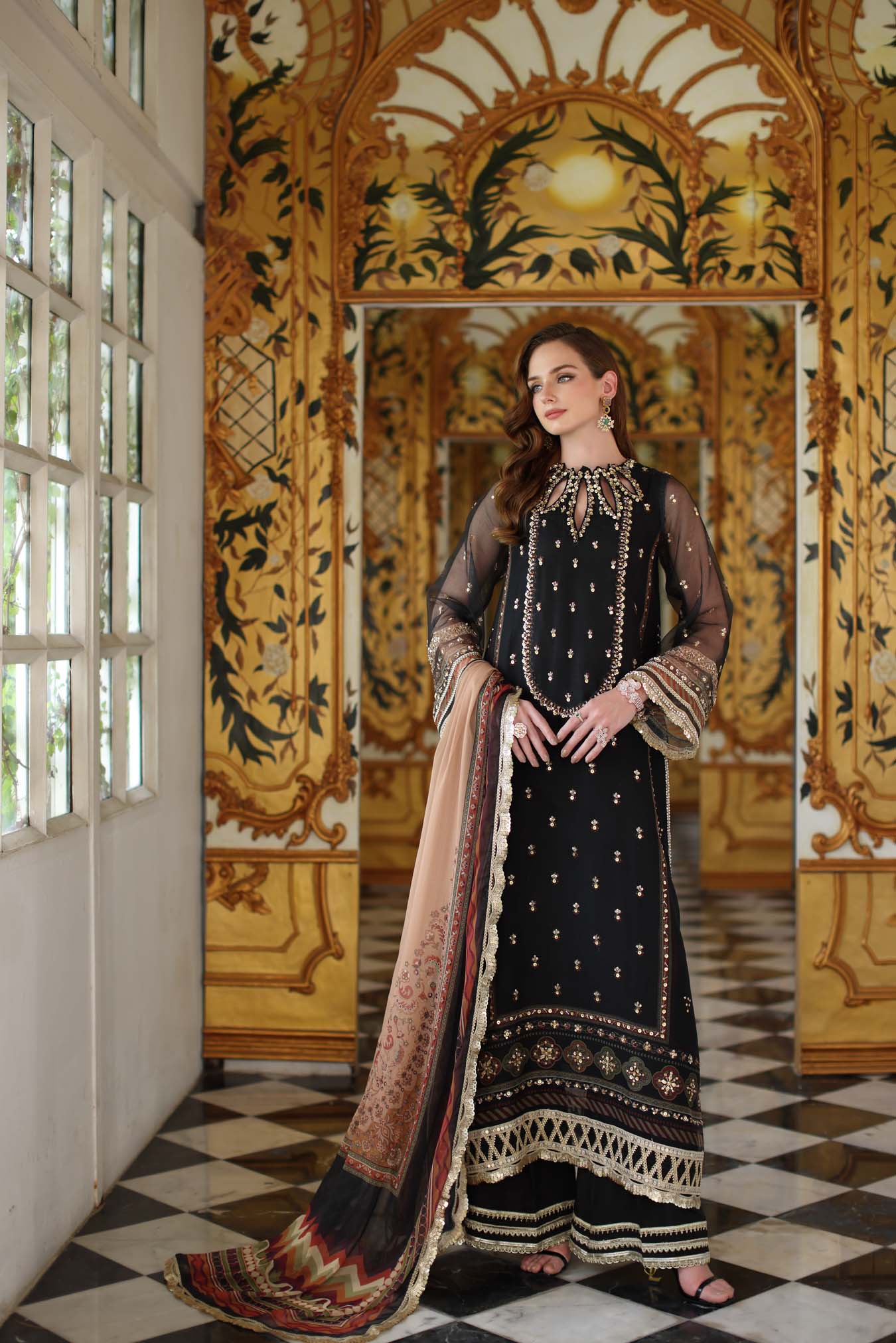 Noor by Saadia Asad | Festive 25 | D1 - Black - Ladies Clothes - Maria Faisal