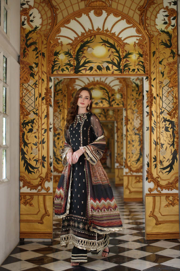 Noor by Saadia Asad | Festive 25 | D1 - Black - Ladies Clothes - Maria Faisal