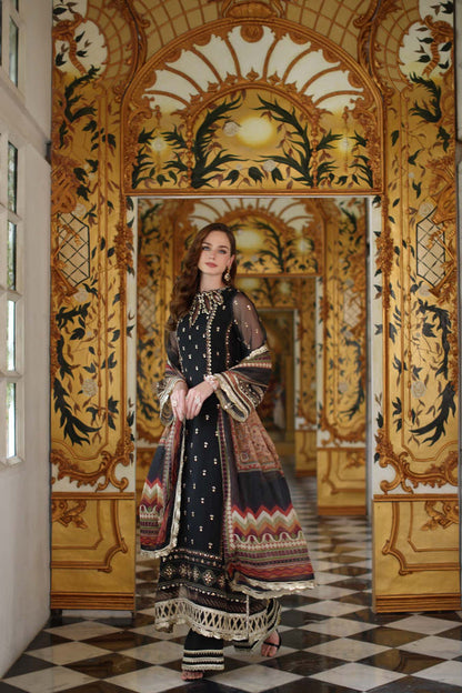 Noor by Saadia Asad | Festive 25 | D1 - Black - Ladies Clothes - Maria Faisal
