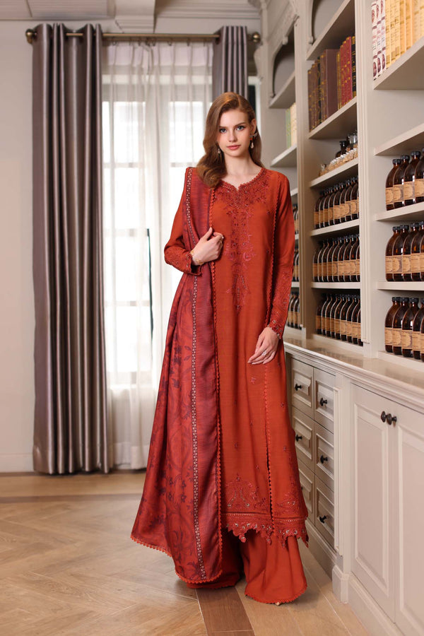 Noor by Saadia Asad | Winter Embroidered Printkhaas 25 | D5 - A - Luxury Dress - available at Maria Faisal in UK and USA.