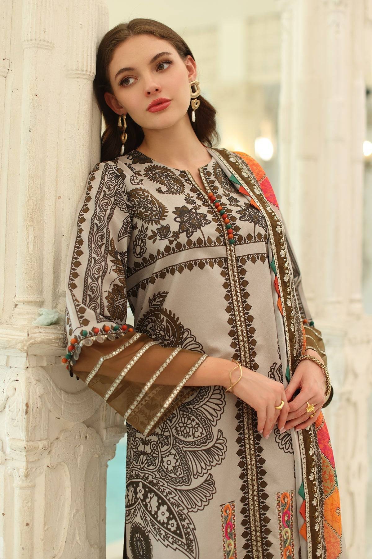 Charizma | Aniq Lawn Collection | AN5-08 by Maria Faisal - Registered Vendor of : Charizma - type : Ladies Clothes - 100% original wedding dresses