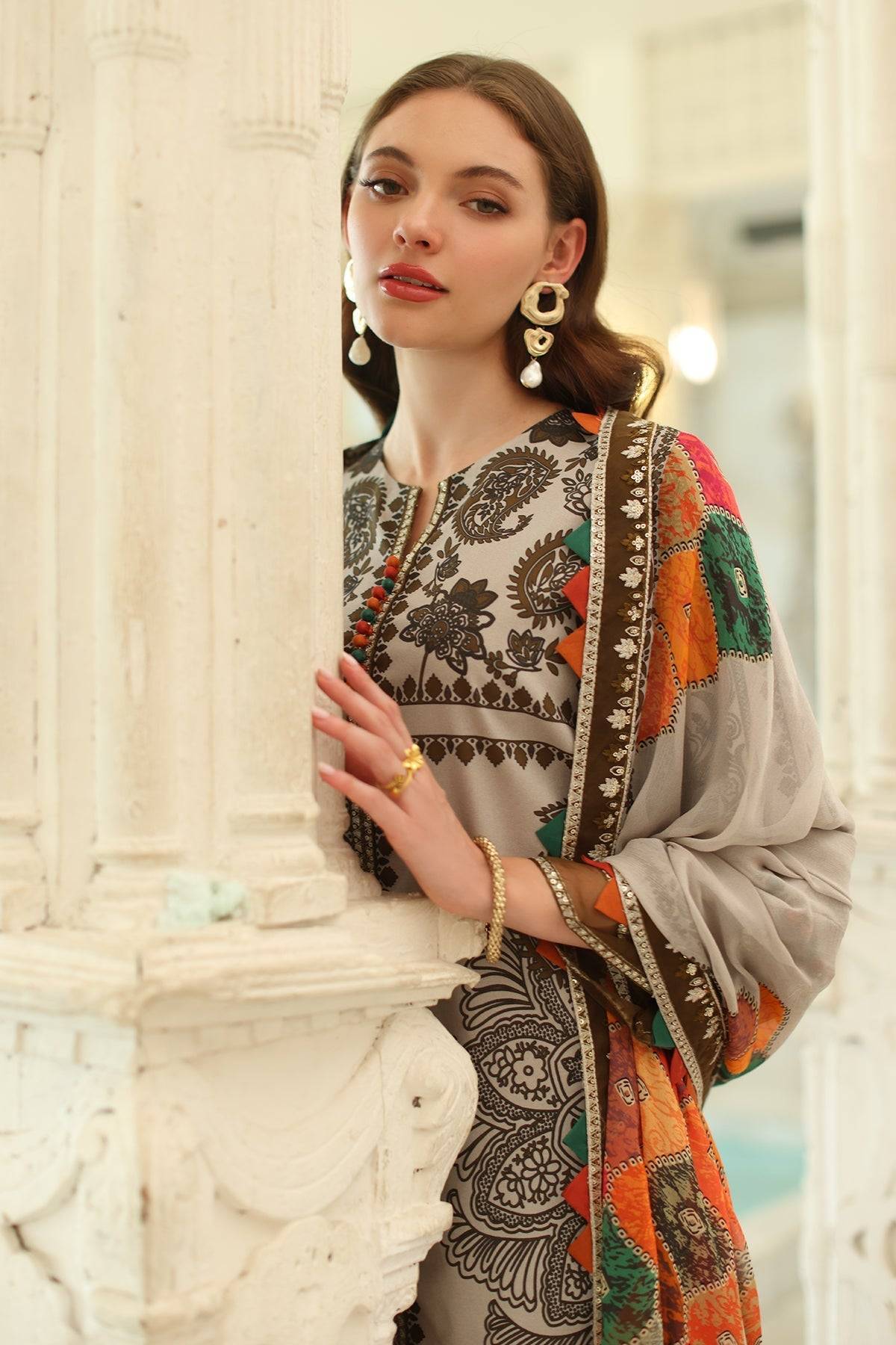 Charizma | Aniq Lawn Collection | AN5-08 by Maria Faisal - Registered Vendor of : Charizma - type : Ladies Clothes - 100% original wedding dresses
