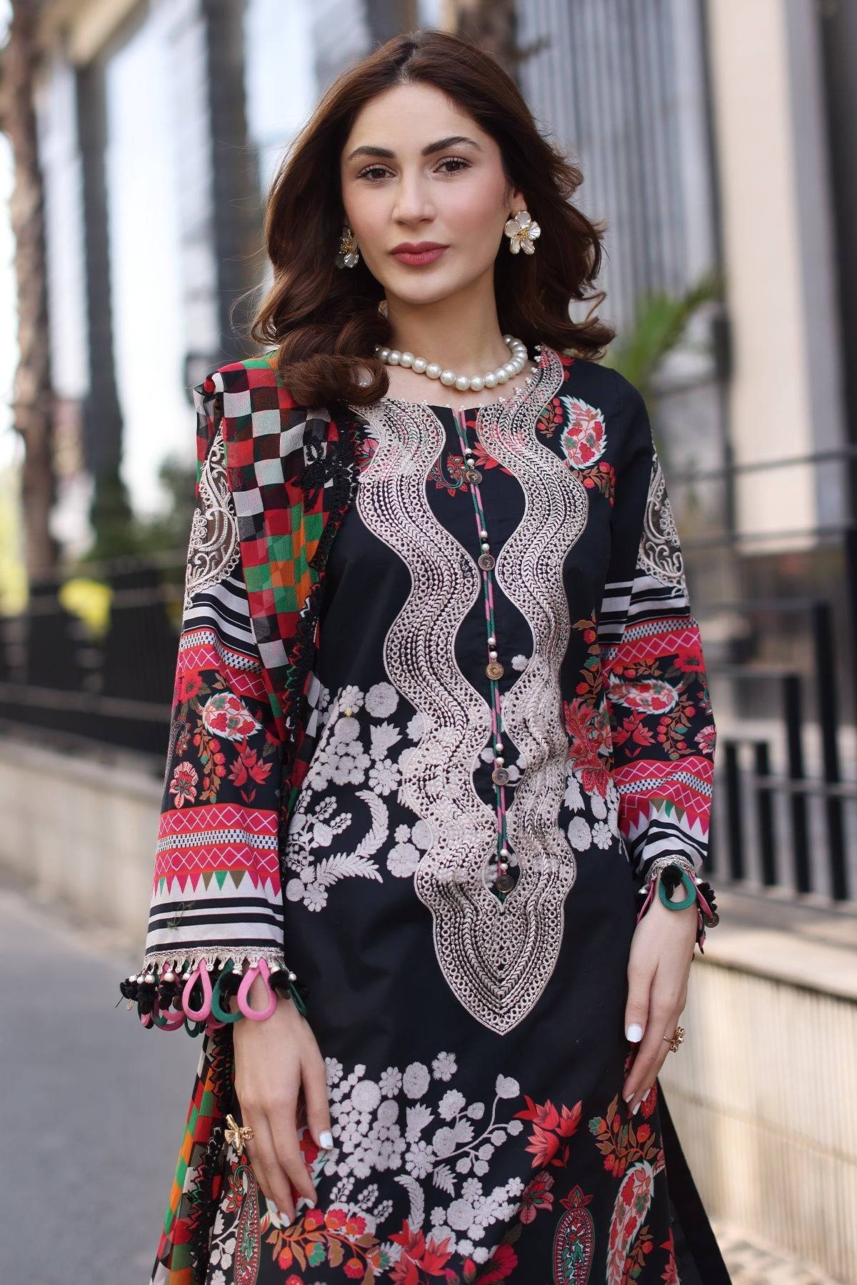Charizma | Combination Lawn |CC5-21 by Maria Faisal - Registered Vendor of : Charizma - type : Ladies Clothes - 100% original wedding dresses
