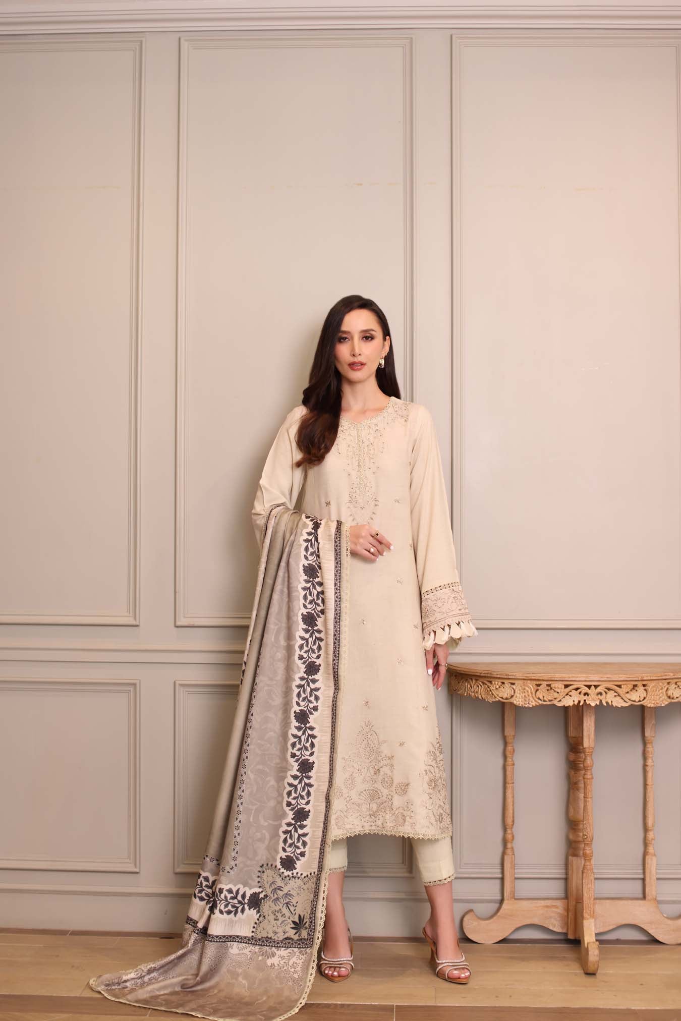 Saadia Asad | Winter Printkhaas 25 | D7 - A - Casual Dress - available at Maria Faisal in UK and USA.