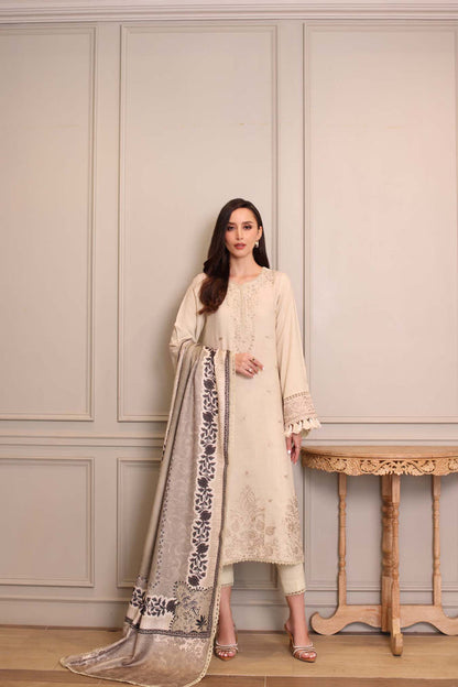 Noor by Saadia Asad | Winter Embroidered Printkhaas 25 | D7 - A - Luxury Dress - available at Maria Faisal in UK and USA.