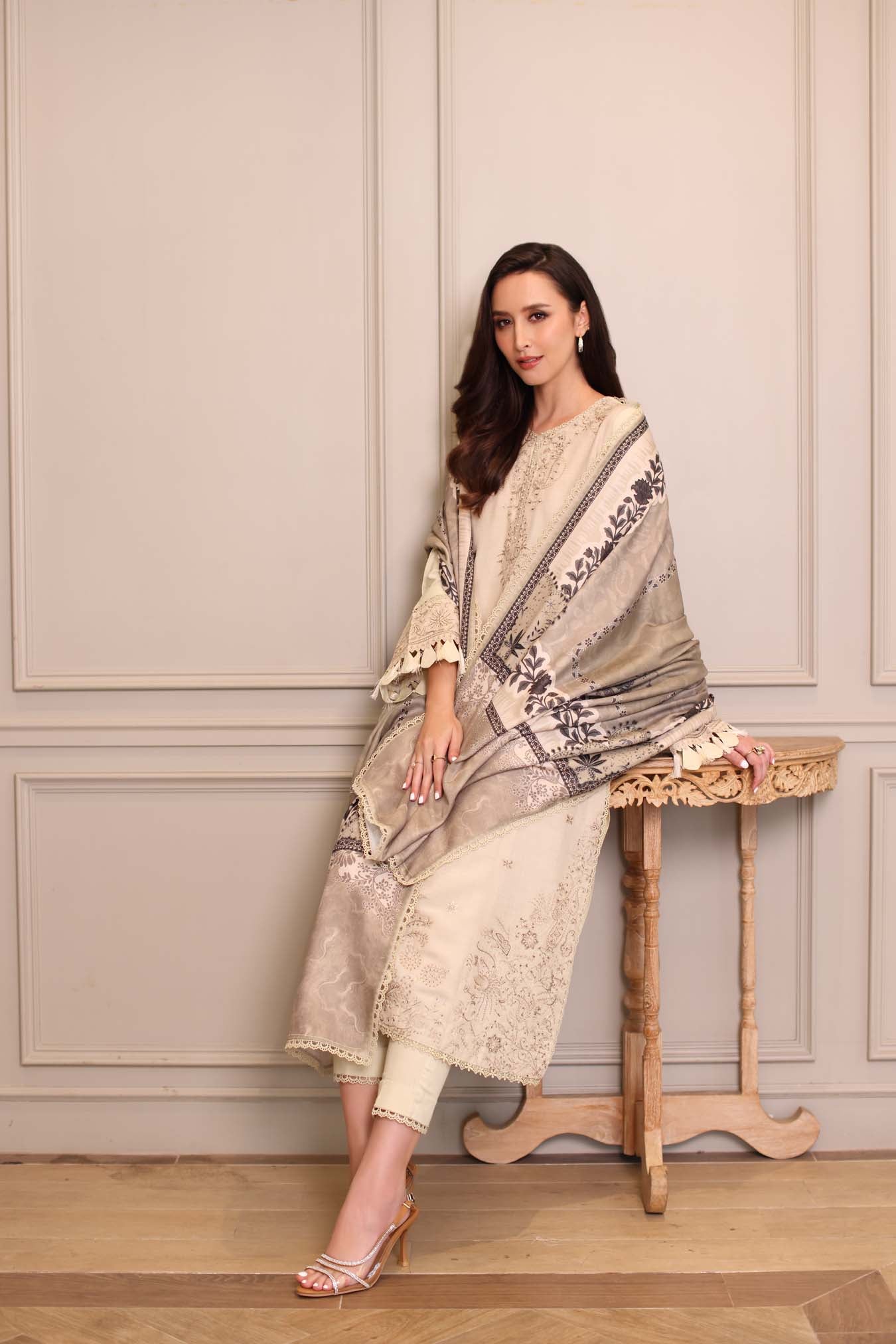 Saadia Asad | Winter Printkhaas 25 | D7 - A - Casual Dress - available at Maria Faisal in UK and USA.