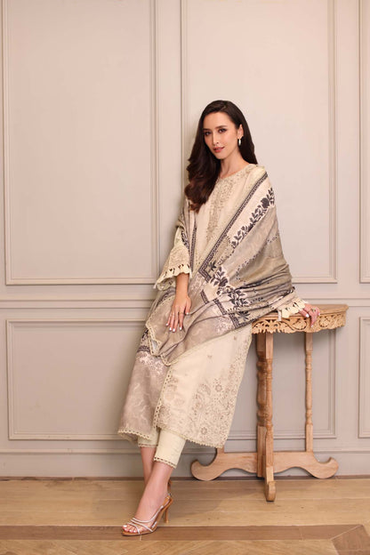 Saadia Asad | Winter Printkhaas 25 | D7 - A - Casual Dress - available at Maria Faisal in UK and USA.