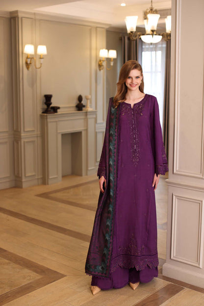 Noor by Saadia Asad | Winter Embroidered Printkhaas 25 | D10 - B - Luxury Dress - available at Maria Faisal in UK and USA.