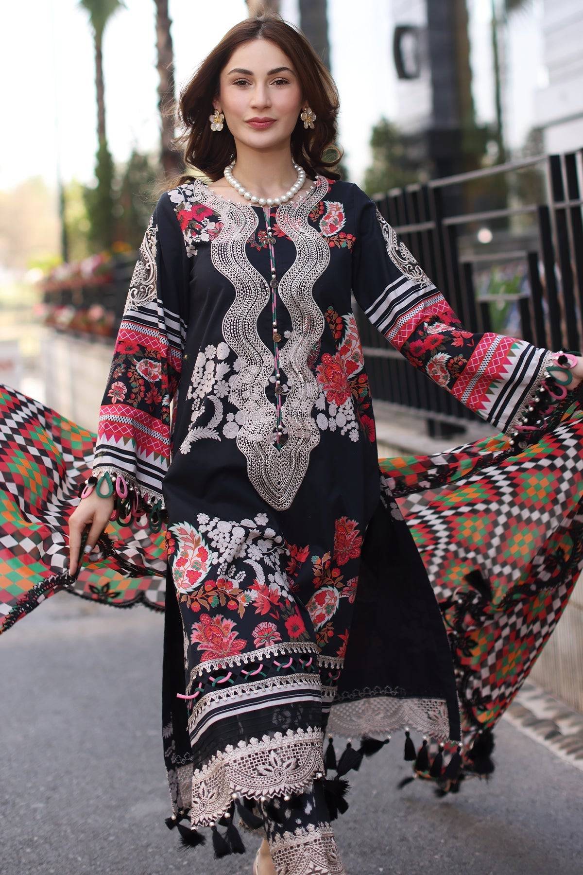 Charizma | Combination Lawn |CC5-21 by Maria Faisal - Registered Vendor of : Charizma - type : Ladies Clothes - 100% original wedding dresses