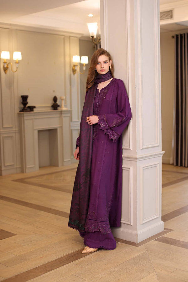Noor by Saadia Asad | Winter Embroidered Printkhaas 25 | D10 - B - Luxury Dress - available at Maria Faisal in UK and USA.