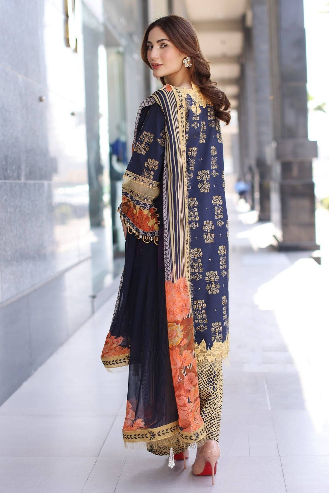 Charizma | Combination Lawn | CC5-28 by Maria Faisal - Registered Vendor of : Charizma - type : Ladies Clothes - 100% original wedding dresses