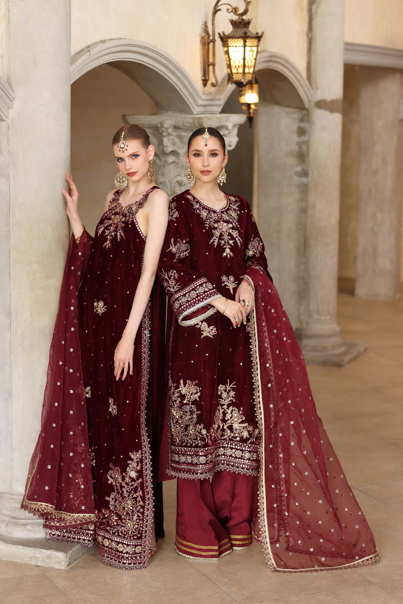 Noor by Saadia Asad | Handcrafted Velvet 25 | Naqsh - Formal Dress - available at Maria Faisal in UK and USA.