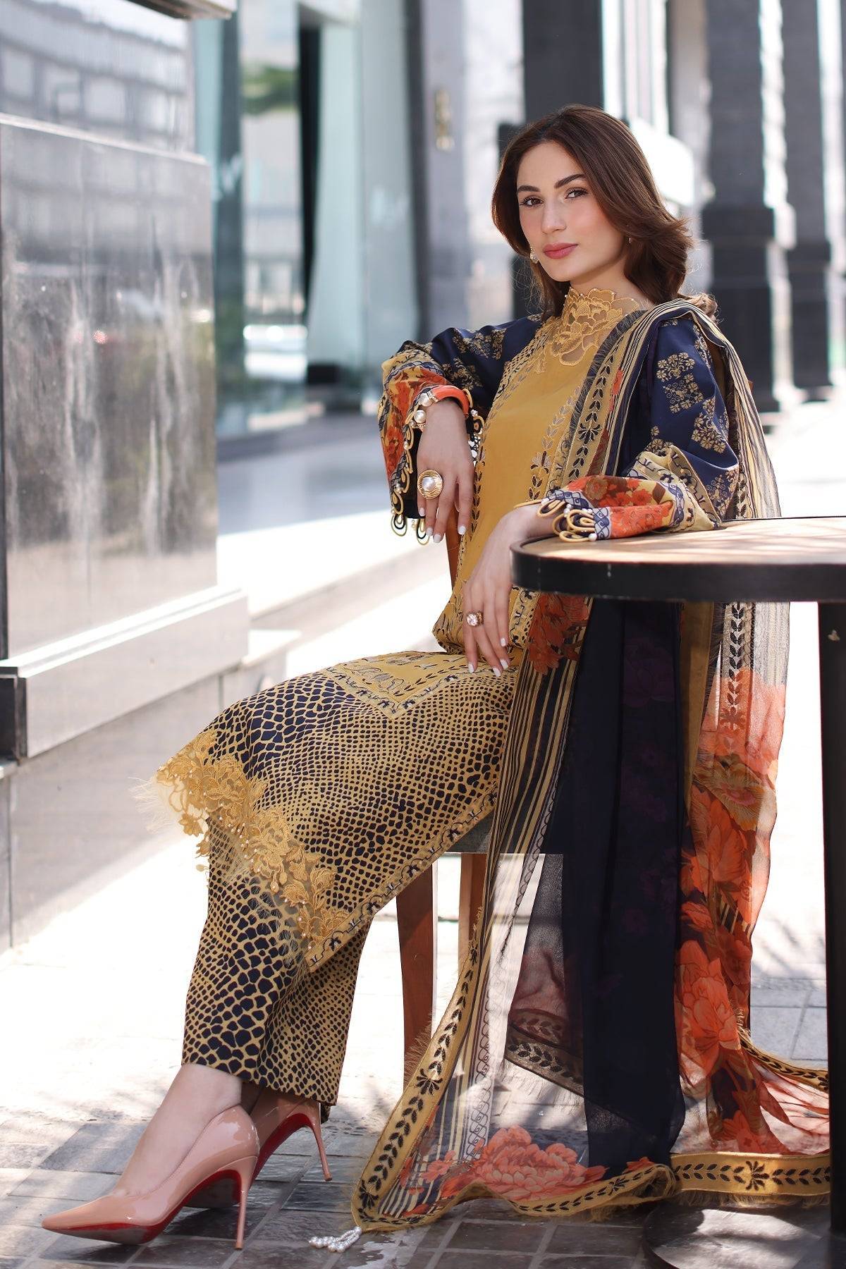 Charizma | Combination Lawn | CC5-28 by Maria Faisal - Registered Vendor of : Charizma - type : Ladies Clothes - 100% original wedding dresses