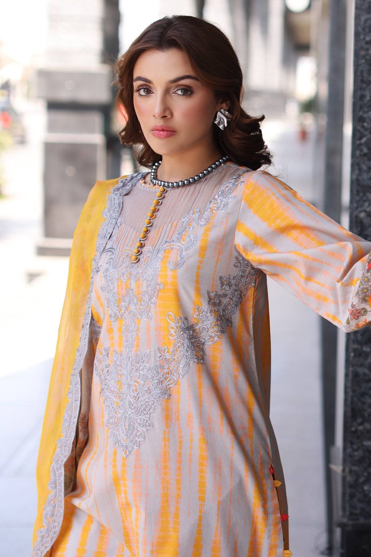 Charizma | Combination Lawn | CC5-25 by Maria Faisal - Registered Vendor of : Charizma - type : Ladies Clothes - 100% original wedding dresses