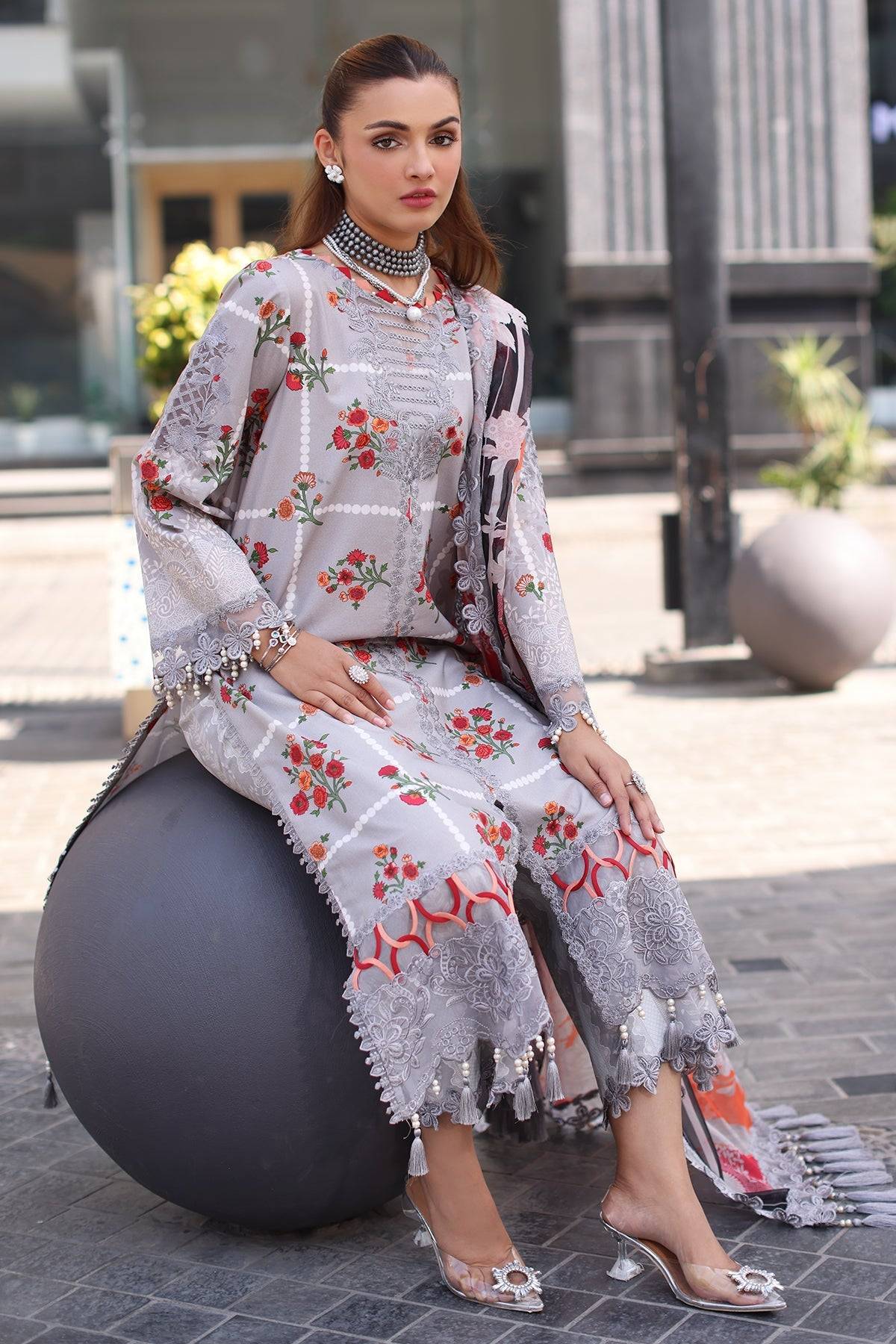 Charizma | Combination Lawn | CC5-23 by Maria Faisal - Registered Vendor of : Charizma - type : Ladies Clothes - 100% original wedding dresses