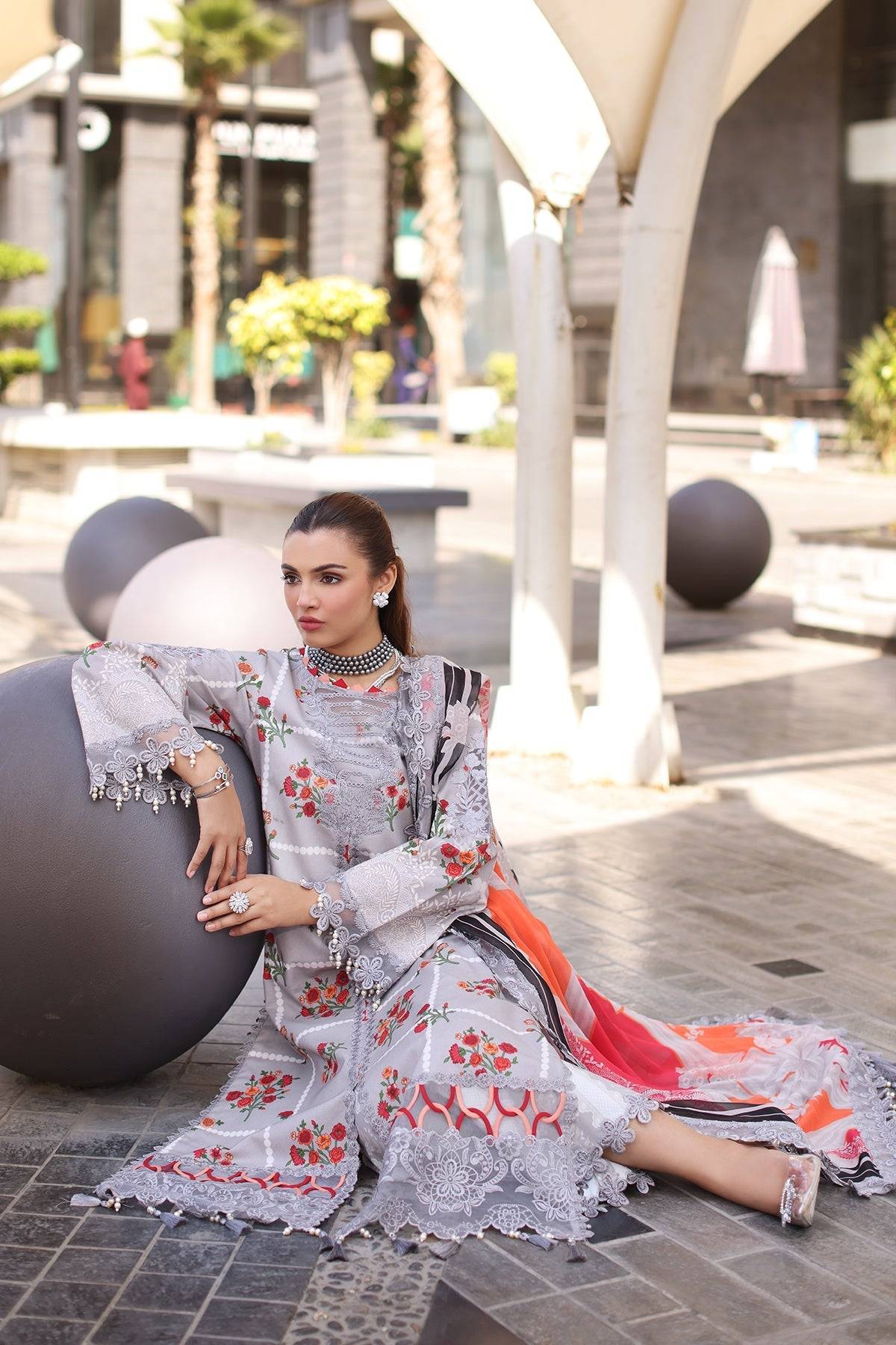 Charizma | Combination Lawn | CC5-23 by Maria Faisal - Registered Vendor of : Charizma - type : Ladies Clothes - 100% original wedding dresses