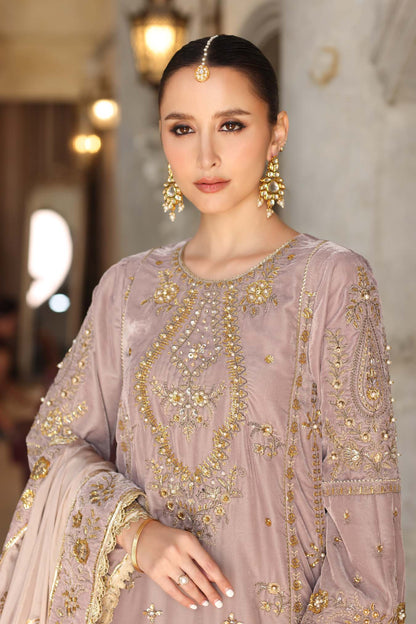 Noor by Saadia Asad | Handcrafted Velvet 25 | Khayal - Formal Dress - available at Maria Faisal in UK and USA.