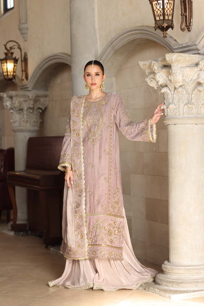 Noor by Saadia Asad | Handcrafted Velvet 25 | Khayal - Formal Dress - available at Maria Faisal in UK and USA.
