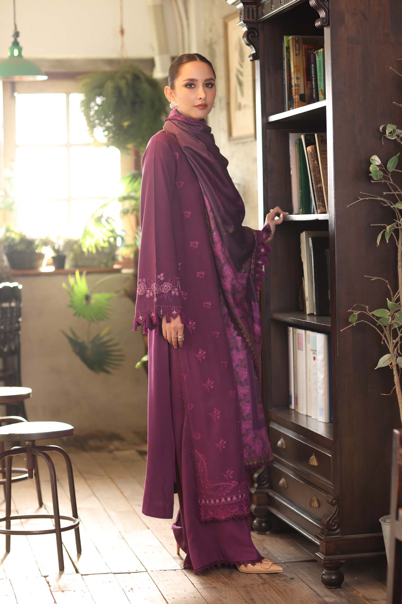 Saadia Asad | Winter Printkhaas 25 | D8 - B - Casual Dress - available at Maria Faisal in UK and USA.
