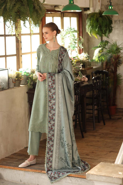 Noor by Saadia Asad | Winter Embroidered Printkhaas 25 | D8 - A - Luxury Dress - available at Maria Faisal in UK and USA.