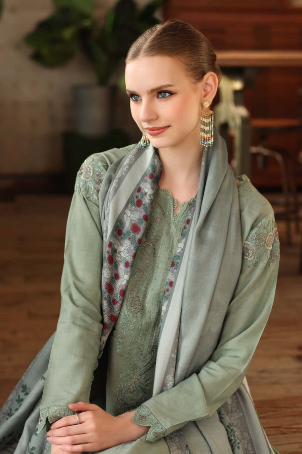 Noor by Saadia Asad | Winter Embroidered Printkhaas 25 | D8 - A - Luxury Dress - available at Maria Faisal in UK and USA.