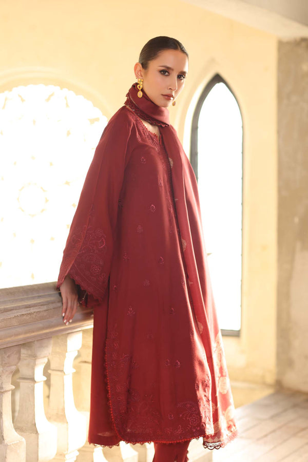 Noor by Saadia Asad | Winter Embroidered Printkhaas 25 | D9- B - Luxury Dress - available at Maria Faisal in UK and USA.