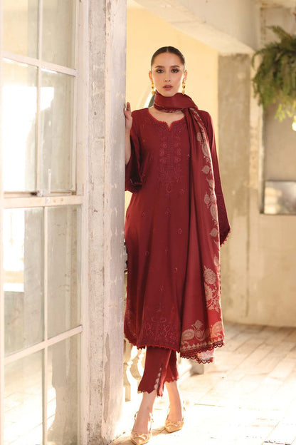 Noor by Saadia Asad | Winter Embroidered Printkhaas 25 | D9- B - Luxury Dress - available at Maria Faisal in UK and USA.